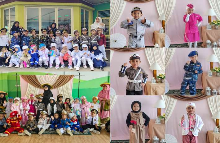 Kelompok A TK Islam Al Irsyad 01 Cilacap Gelar Pemotretan Album Dengan Tema Profesi