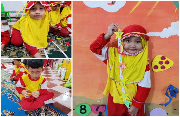 WARNA WARNI RAMADHAN, BULAN BINTANG ORIGAMI HIASI KELAS