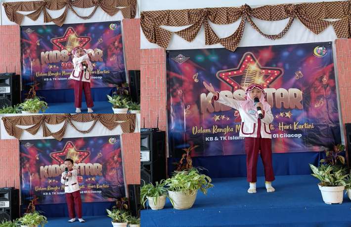 SEMARAK HARI KARTINI, ANAK DIDIK KELOMPOK B TK ISLAM AL IRSYAD 01 IKUTI LOMBA MENYANYI LAGU NASIONAL